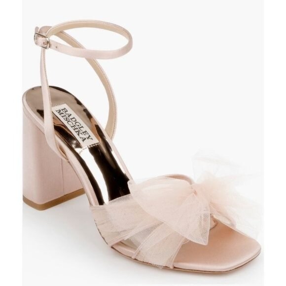 Badgley Mischka Collection Tess Ankle StrapSandal in Soft Blush Size 9 - Picture 1 of 12